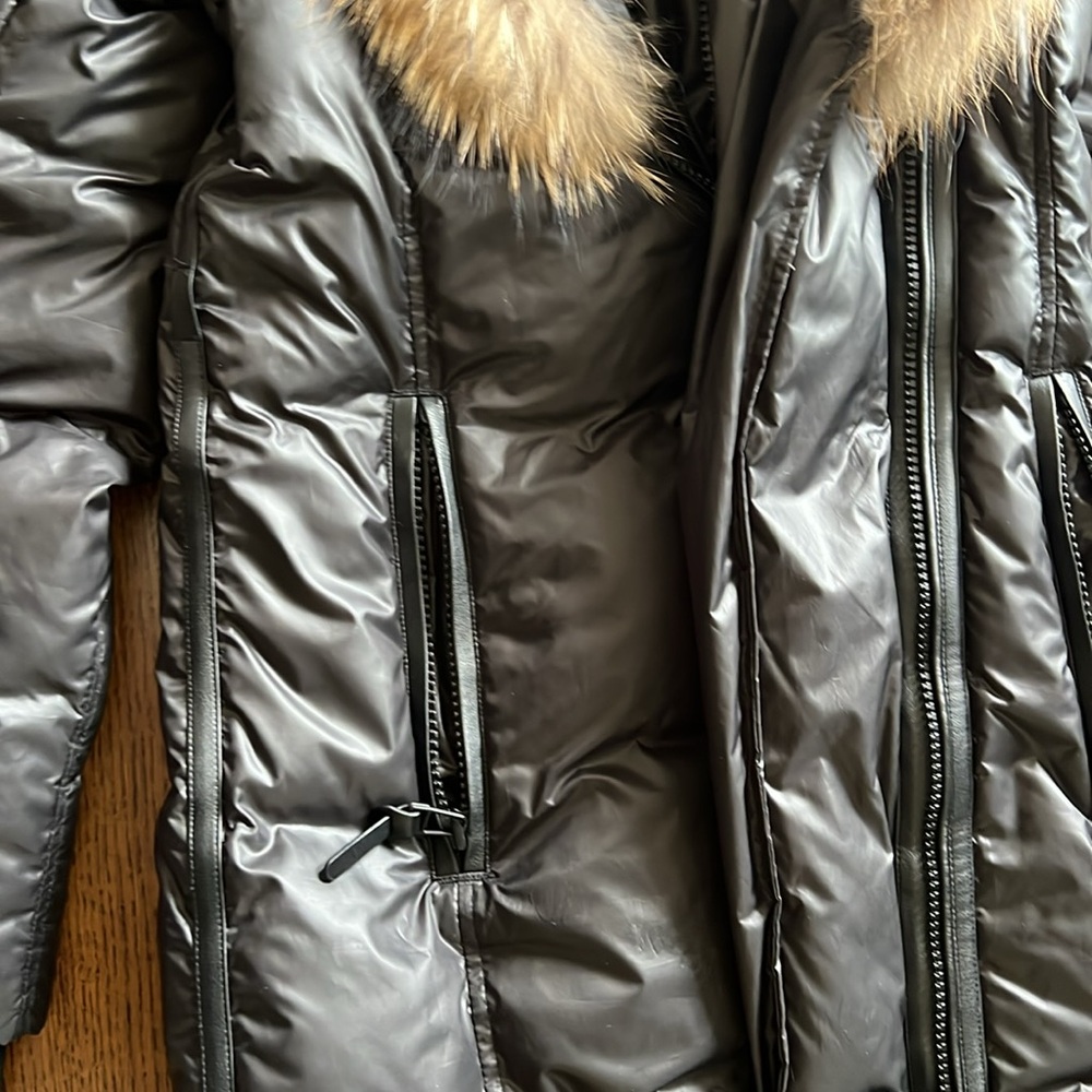 RUDSAK Black Puffer Coat with Faux Fur Hood - Picture 4 of 9